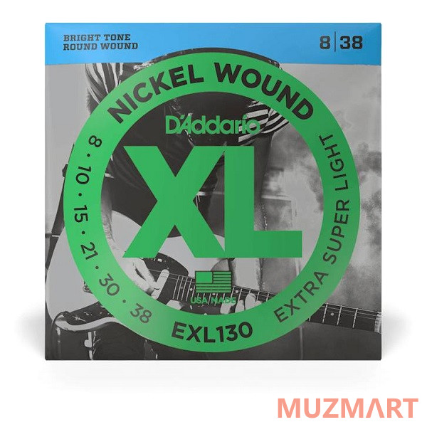 D'Addario EXL130 Extra Super Light Струны для электрогитары 8-38