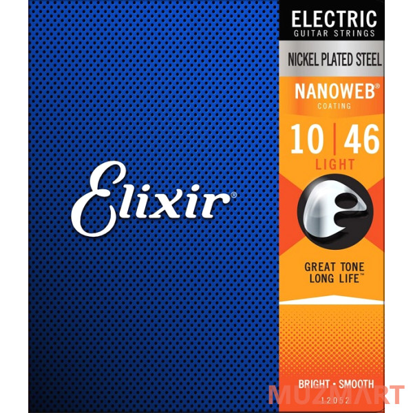 Elixir 12052 Nanoweb ANTI-RUST Light Струны для электрогитары