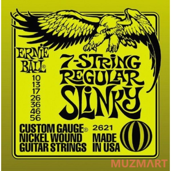 Ernie Ball P02621 Regular Slinky Струны для 7-ми струнной электрогитары