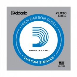 D'Addario PL020 Одиночная струна для акустической и электрогитары
