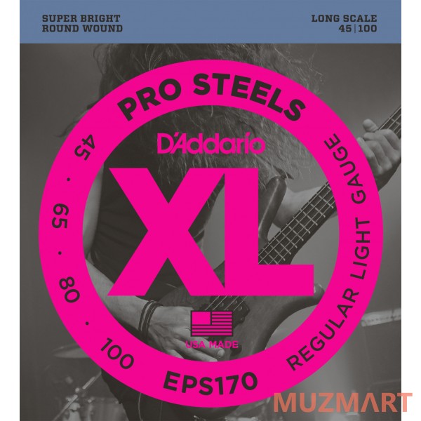 D'Addario EPS170 Regular Light Струны для 4-х струнной бас гитары