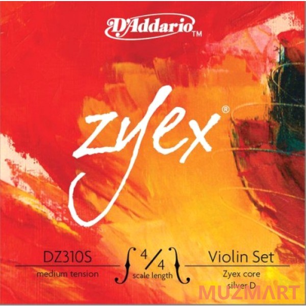D'Addario DZ310S 4/4M Zyex Medium Струны для скрипки  (Silver D)