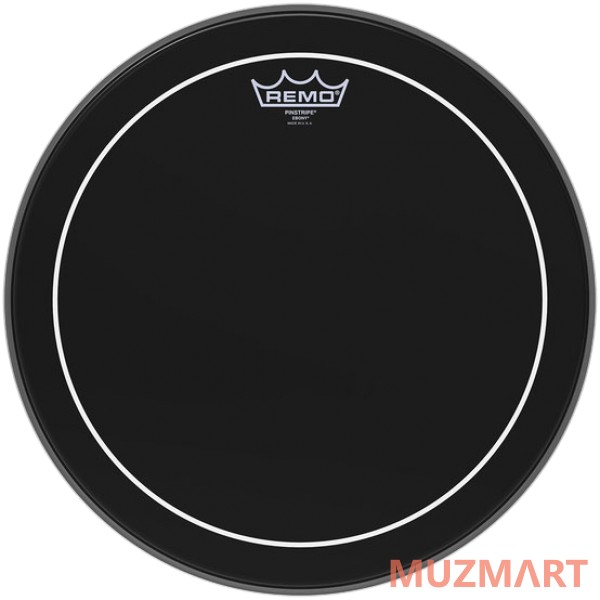 Remo ES-1624-PS Bass, Pinstripe, Ebony, 24' Пластик для бас-барабана 24"