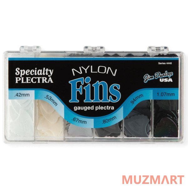 Dunlop 4440 Nylon Fins набор медиаторов (216шт)