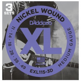 D'Addario EXL115/3D Струны для электрогитары