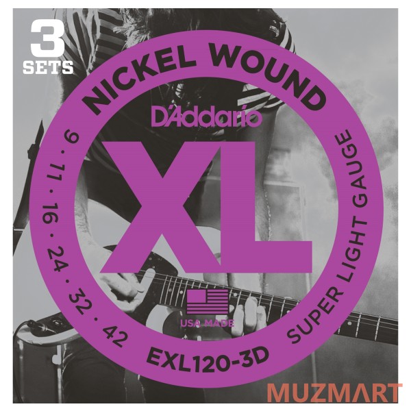 D'Addario EXL120/3D Струны для электрогитары